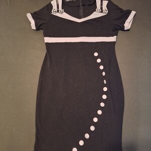 Elegant Black and Gray Women's Dress